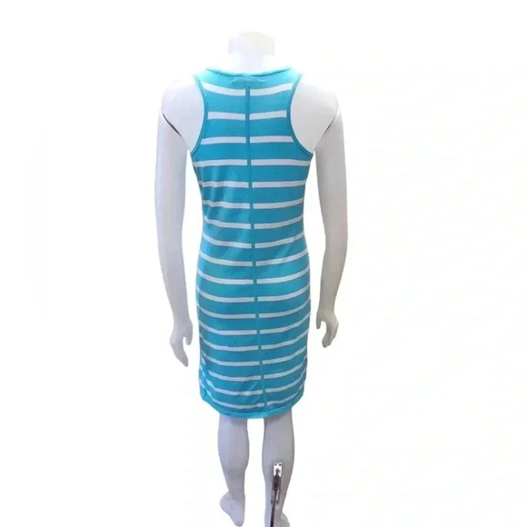 Tommy Bahama Aquamarine Striped Midi Sleeveless Knit Sundress Size Small - Picture 2 of 9